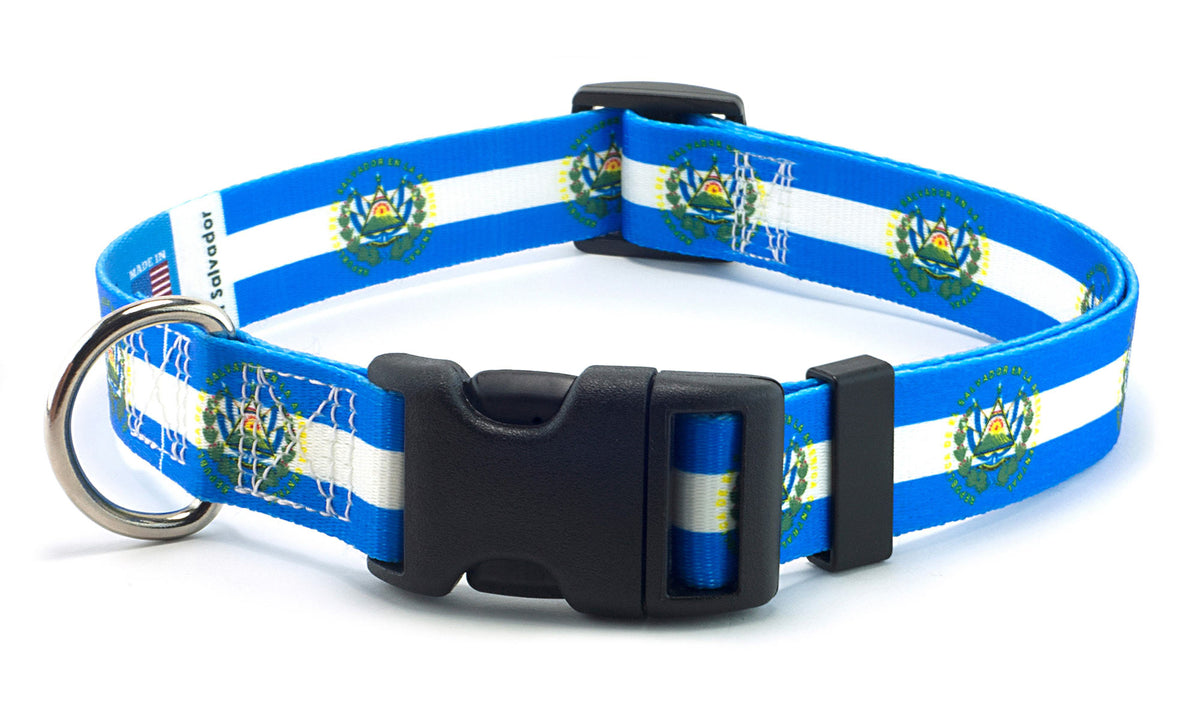 El Salvador Dog Collar | Quick Release or Martingale Style | Made in NJ, USA