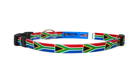 Cat Collar with South Africa Flag | Great For National Holidays, Festivals, Parades, Sporting Events, Pride Events