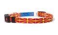 Cat Collar with Macedonia Flag | Breakaway Safety Buckle