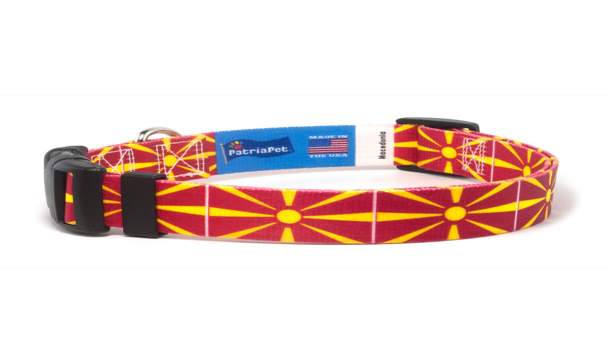 Cat Collar with Macedonia Flag | Great For National Holidays, Festivals, Parades, Sporting Events, Pride Events