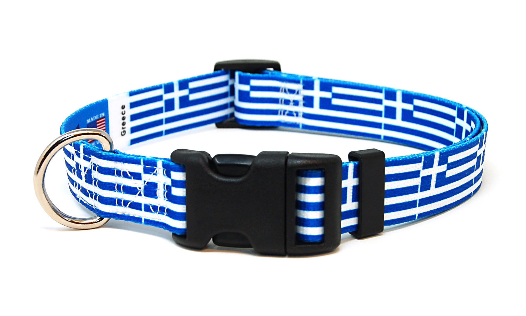 Greek Dog Collar | Quick Release or Martingale Style | Made in NJ, USA