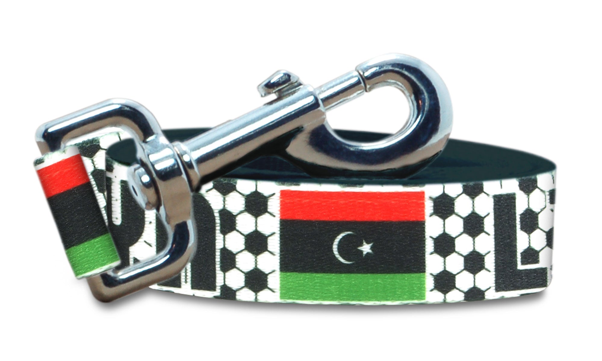 Libya Dog Leash for Soccer Fans | Black or Pink | 6 or 4 Foot