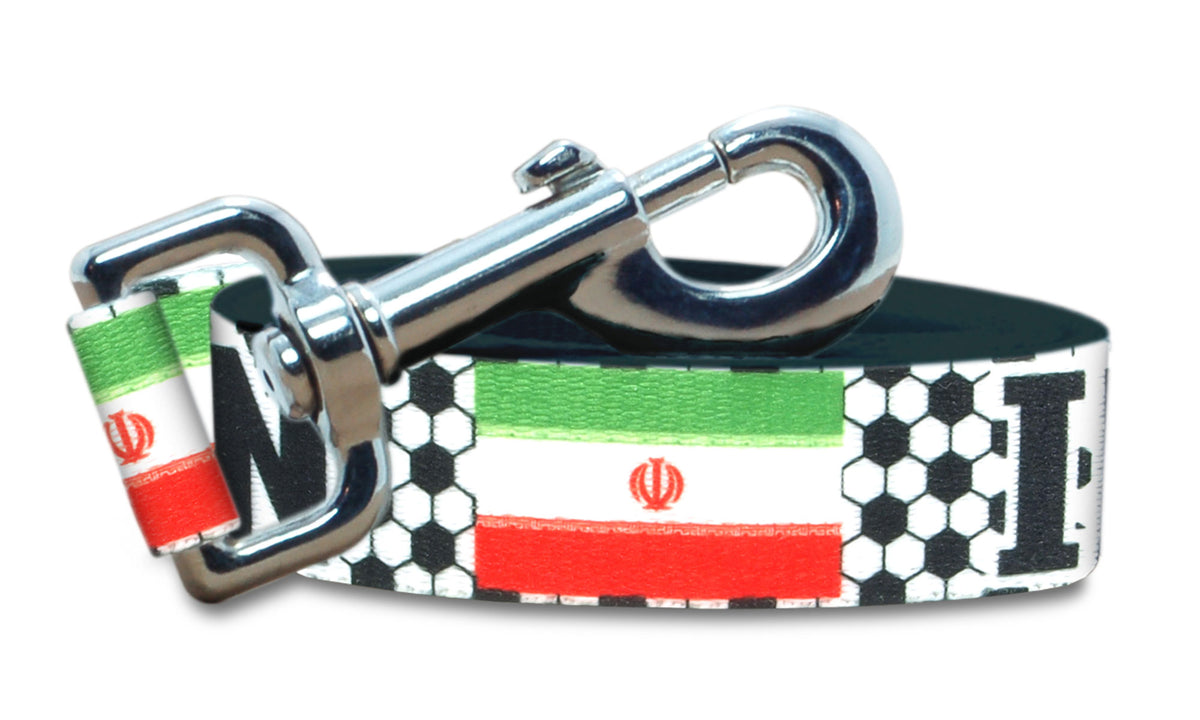 Iran Dog Leash for Soccer Fans | Black or Pink | 6 or 4 Foot