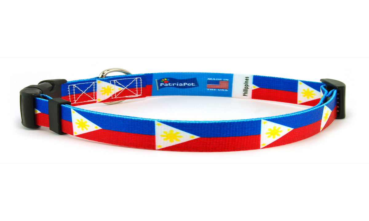 Cat Collar with Philippines Flag | Great For National Holidays, Festivals, Parades, Sporting Events, Pride Events