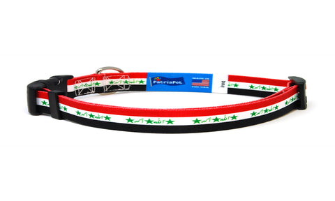 Cat Collar with Iraq Flag | Great For National Holidays, Festivals, Parades, Sporting Events, Pride Events