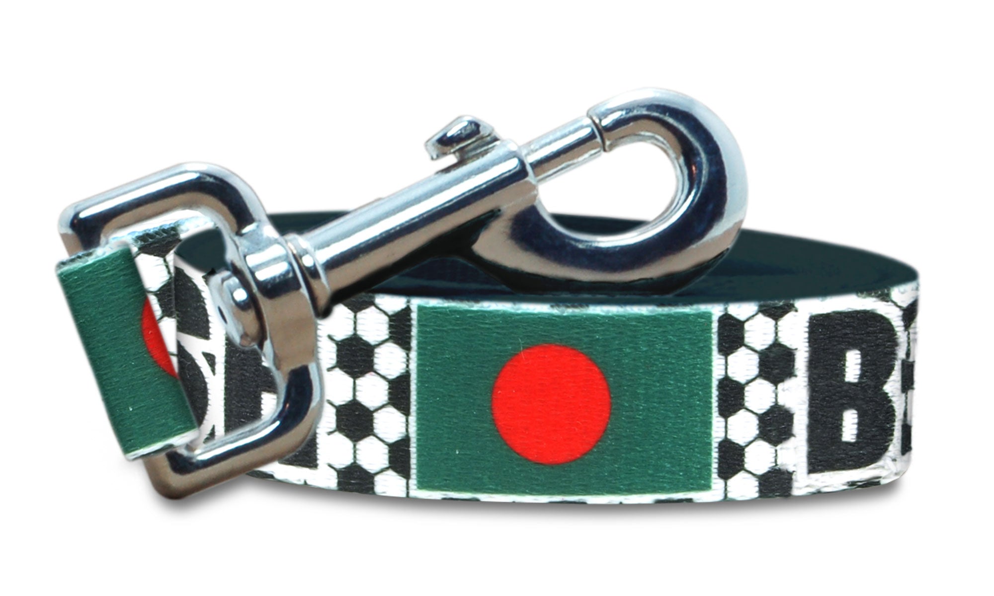 Bangladesh Dog Leash for Soccer Fans | Black or Pink | 6 or 4 Foot