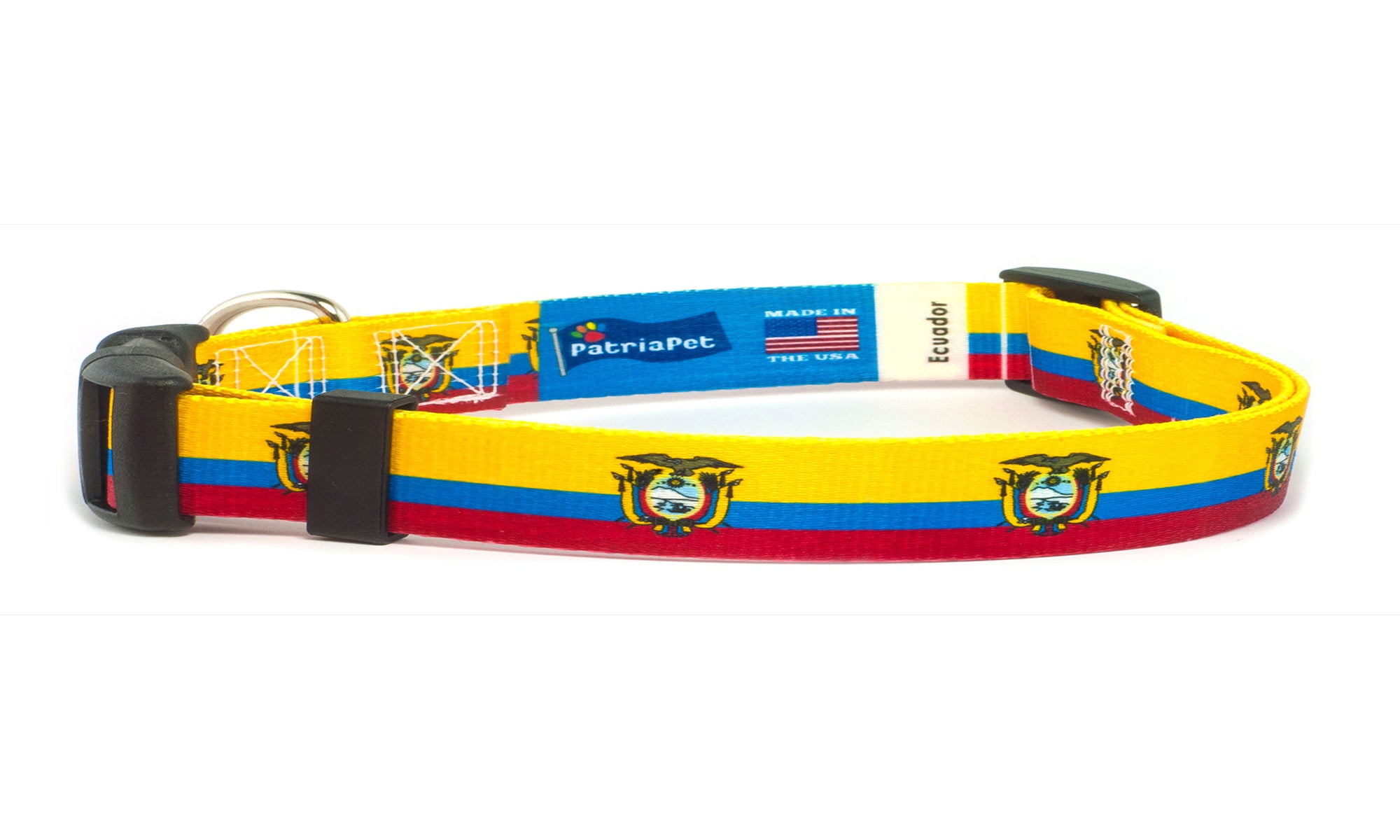 Cat Collar with Ecuador Flag | Great For National Holidays, Festivals, Parades, Sporting Events, Pride Events