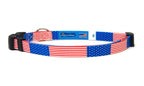 Cat Collar with USA Flag | Breakaway Safety Buckle