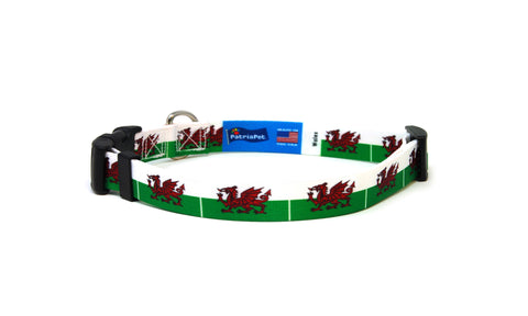 Wales Cat Collar | Safety Buckle | Welsh Flag