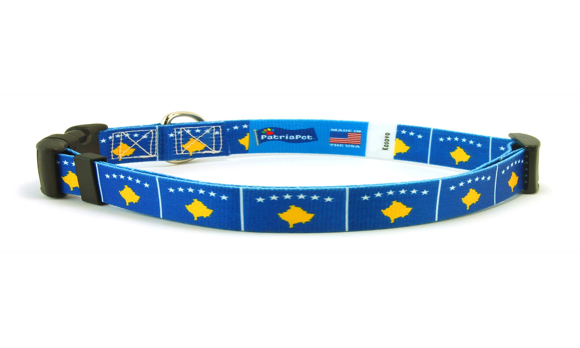 Cat Collar with Kosovo Flag | Great For National Holidays, Festivals, Parades, Sporting Events, Pride Events