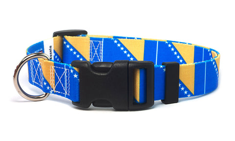 Bosnia Dog Collar | Quick Release or Martingale Style | Made in NJ, USA
