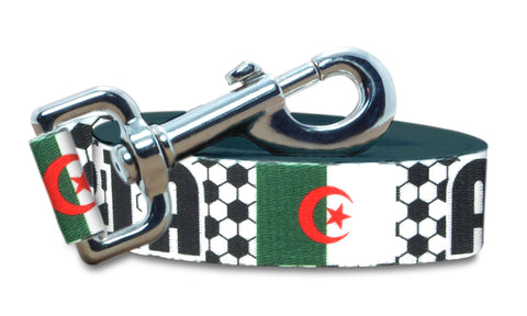 Algeria Dog Leash for Soccer Fans | Black or Pink | 6 or 4 Foot