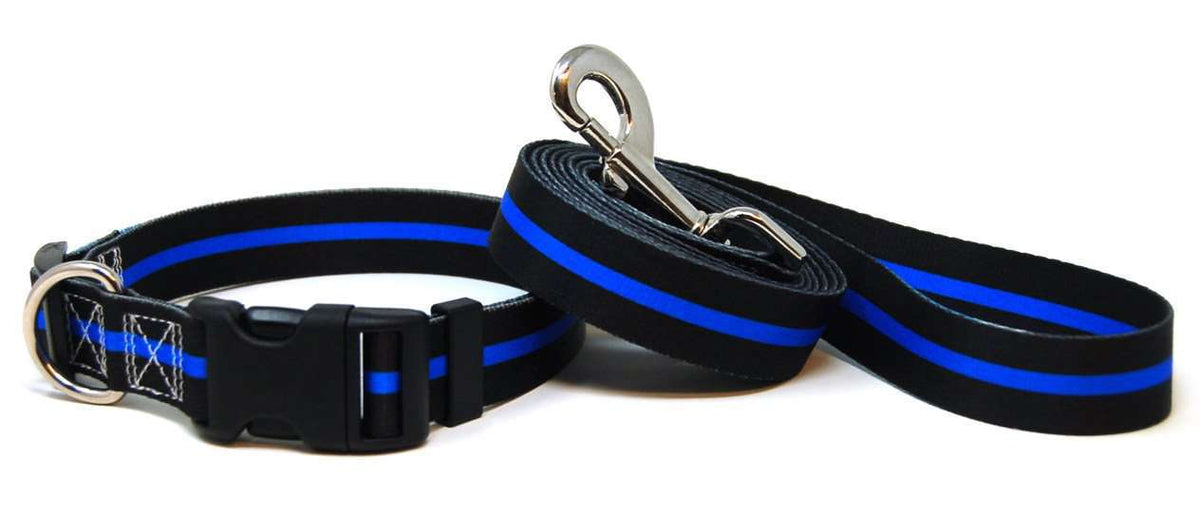 Thin Blue Line - Collar & Leash Set