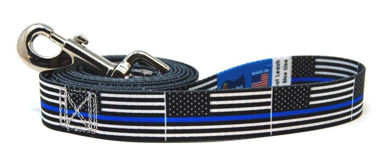 Thin Blue Line Flag | Great For National Holidays, Festivals, Parades, Sporting Events, Pride Events | Great For National Holidays, Festivals, Parades, Sporting Events, Pride Events- Leash
