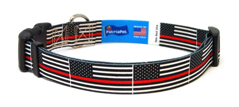 Thin Red Line Flag | Great For National Holidays, Festivals, Parades, Sporting Events, Pride Events | Great For National Holidays, Festivals, Parades, Sporting Events, Pride Events- Collar