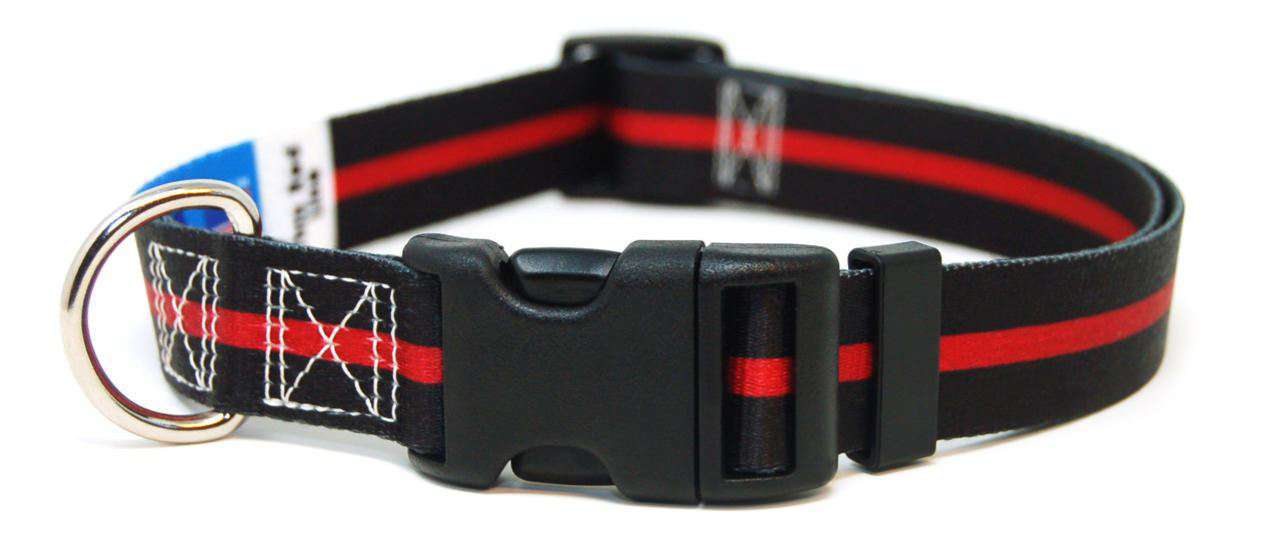 Thin Red Line - Collar & Leash Set