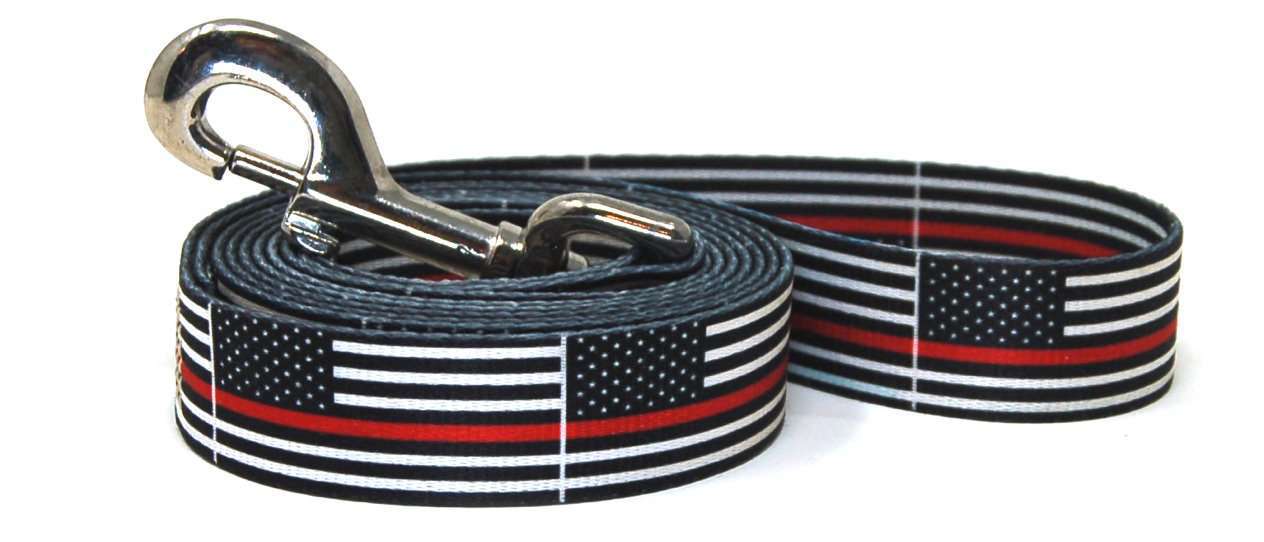 Thin Red Line Flag | Great For National Holidays, Festivals, Parades, Sporting Events, Pride Events | Great For National Holidays, Festivals, Parades, Sporting Events, Pride Events- Leash