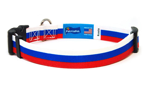 Russia Dog Collar | Quick Release or Martingale Style | Made in NJ, USA