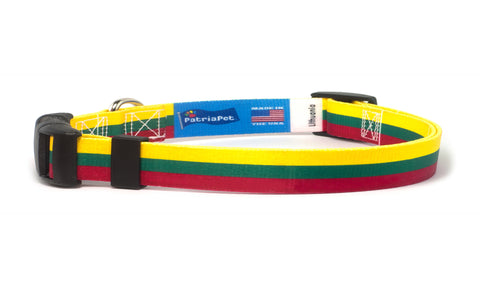Cat Collar with Lithuania Flag | Great For National Holidays, Festivals, Parades, Sporting Events, Pride Events