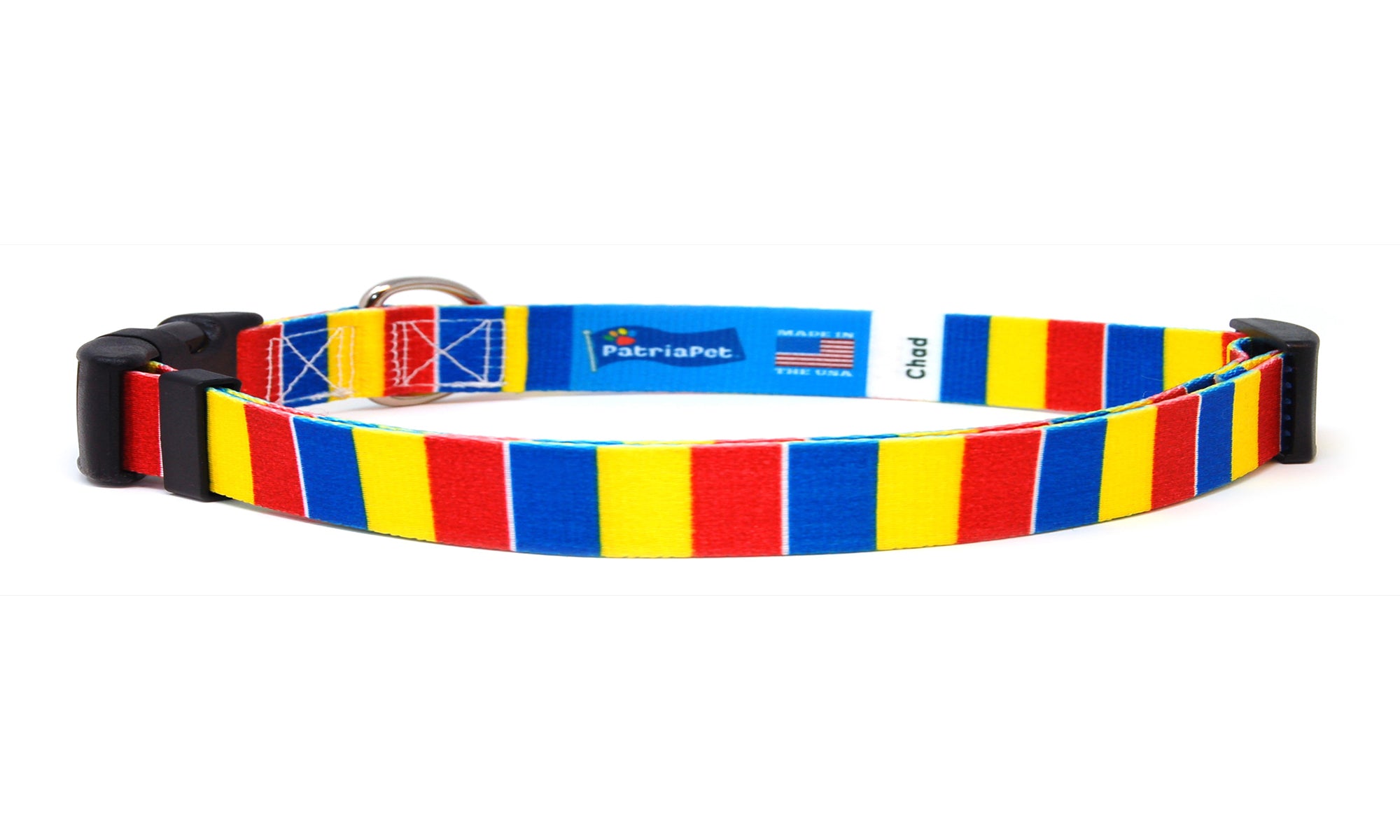 Cat Collar with Chad Flag | Great For National Holidays, Festivals, Parades, Sporting Events, Pride Events