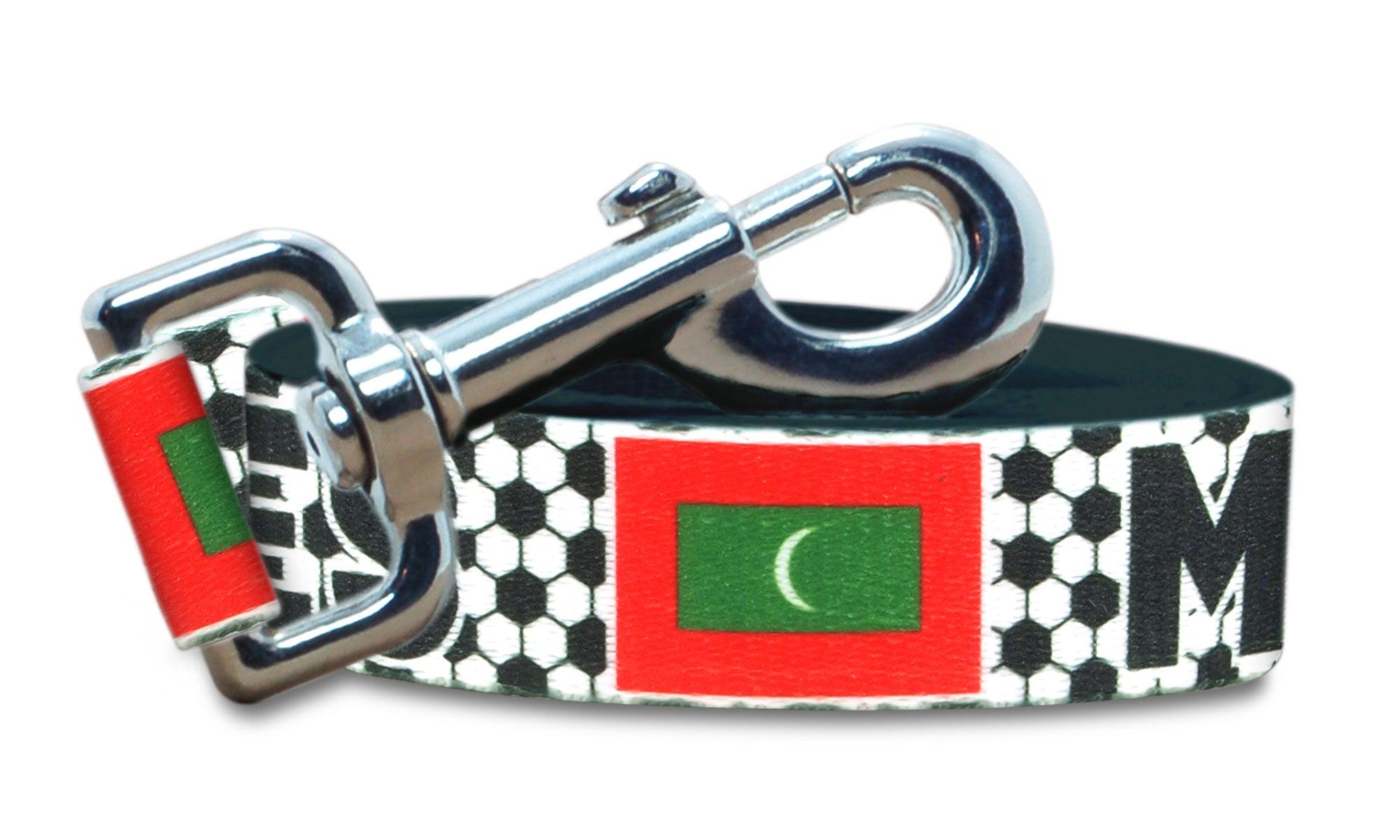 Maldives Dog Leash for Soccer Fans | Black or Pink | 6 or 4 Foot