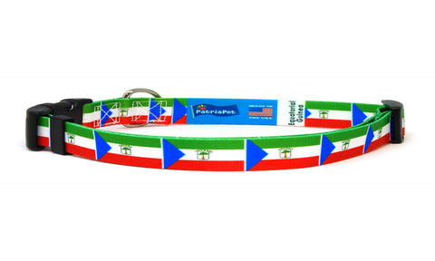 Cat Collar with Equatorial Guinea Flag | Great For National Holidays, Festivals, Parades, Sporting Events, Pride Events