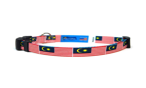 Cat Collar with Malaysia Flag | Great For National Holidays, Festivals, Parades, Sporting Events, Pride Events