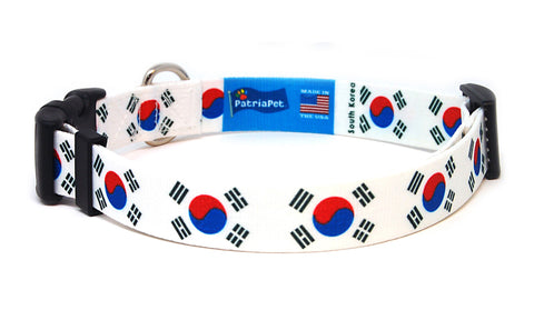 South Korea Dog Collar | Quick Release or Martingale Style | Made in NJ, USA