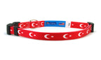 Cat Collar with Turkey Flag | Breakaway Safety Buckle
