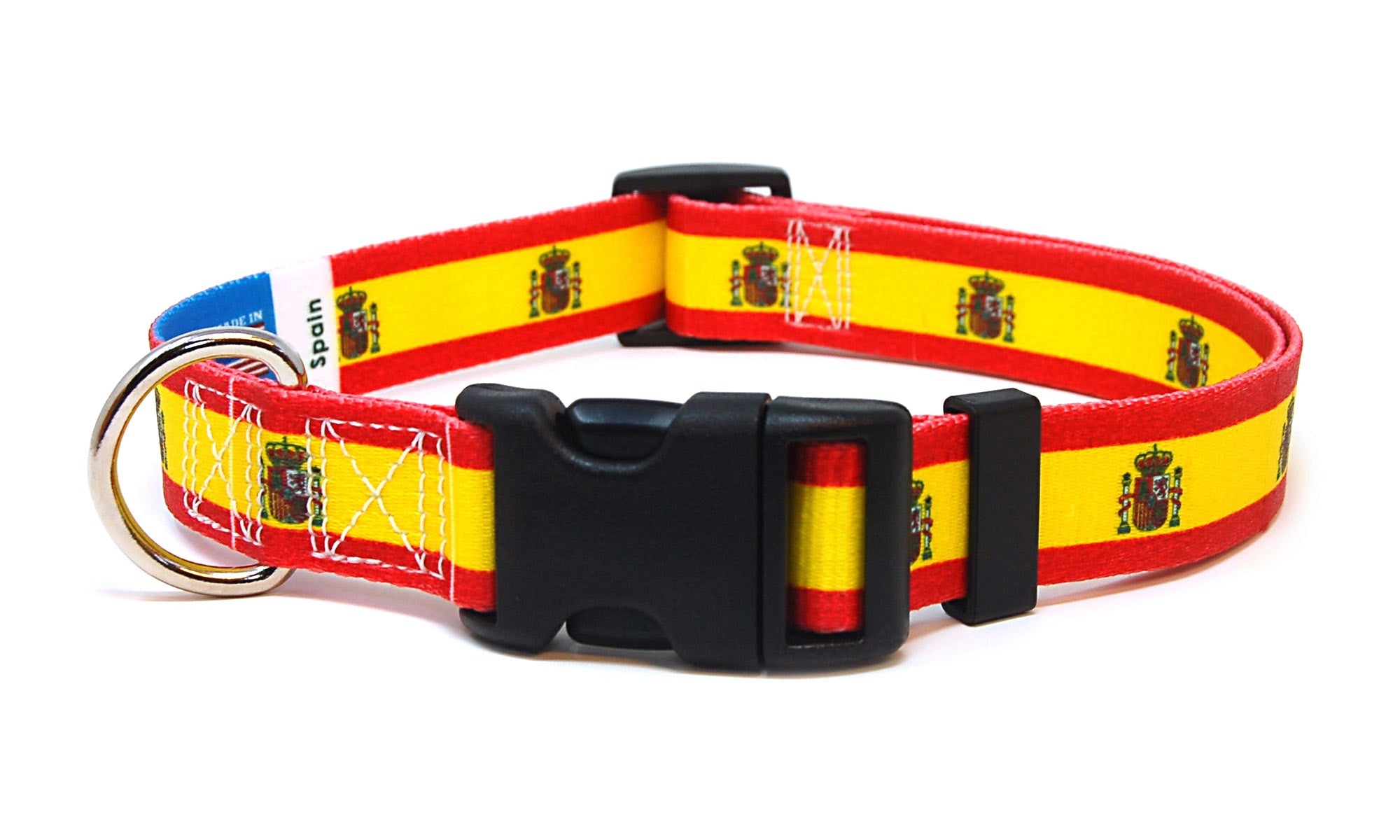 Spain Dog Collar | Quick Release or Martingale Style | Made in NJ, USA