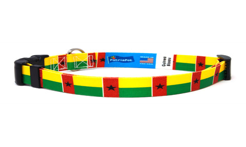 Cat Collar with Guinea-Bissau Flag | Great For National Holidays, Festivals, Parades, Sporting Events, Pride Events
