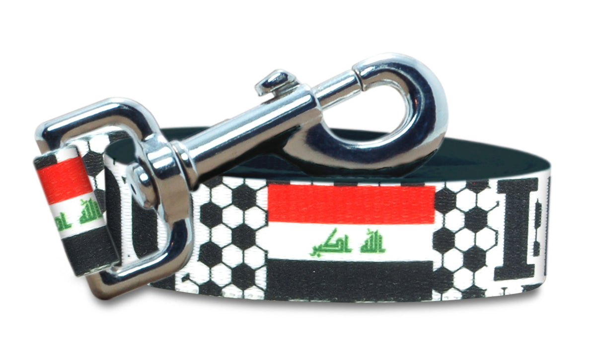 Iraq Dog Leash for Soccer Fans | Black or Pink | 6 or 4 Foot