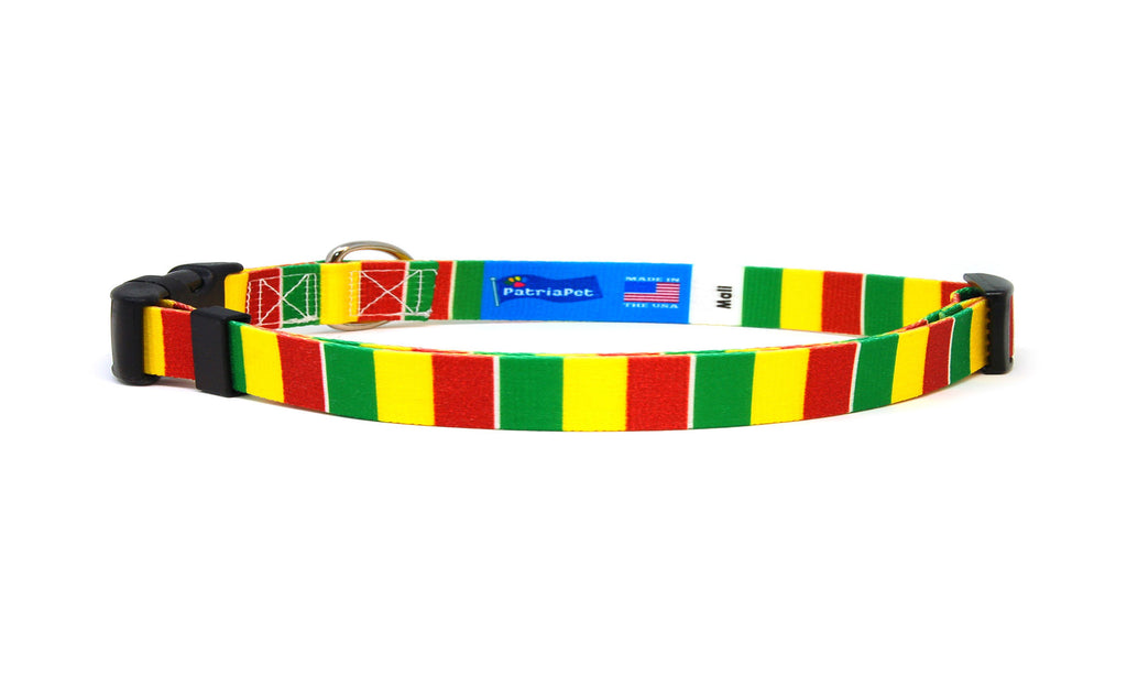 Cat Collar with Mali Flag | Great For National Holidays, Festivals, Parades, Sporting Events, Pride Events