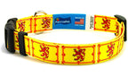 Scotland Royal Banner Dog Collar  | Rampant Lion | Quick Release or Martingale
