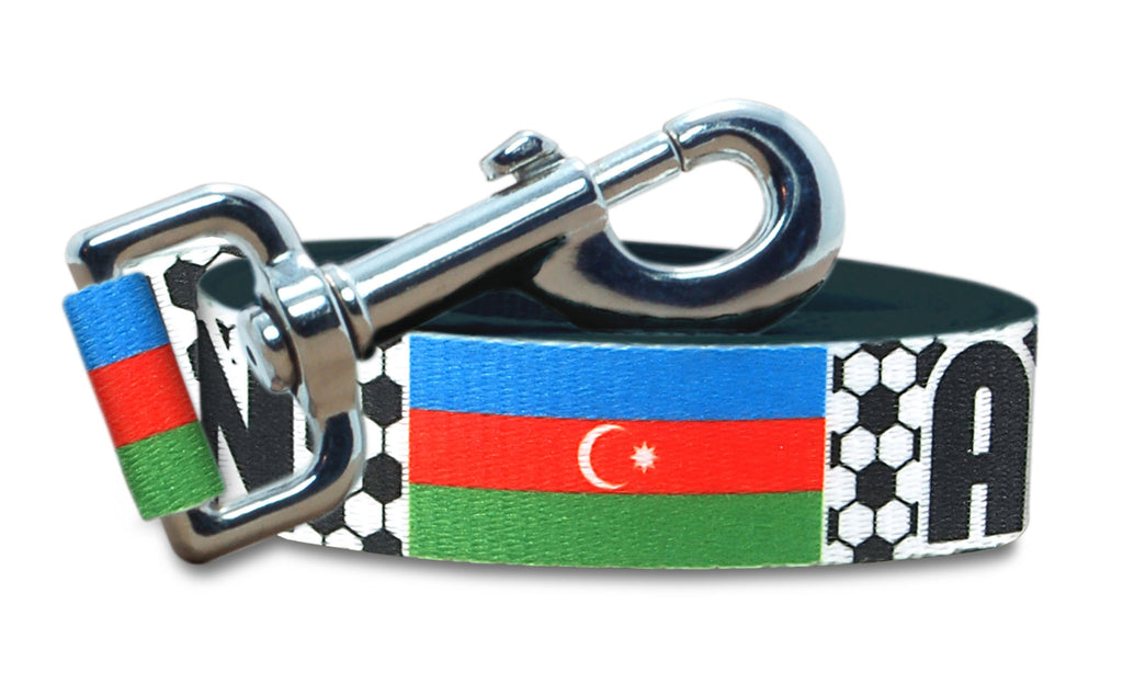 Azerbaijan Dog Leash for Soccer Fans  | 6 or 4 Foot