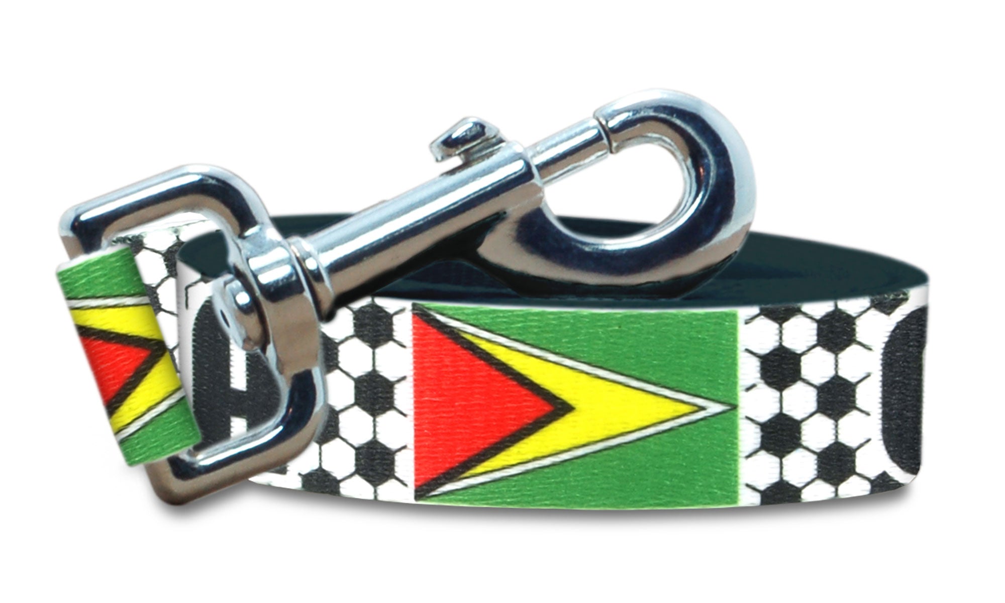Guyana Dog Leash for Soccer Fans | Black or Pink | 6 or 4 Foot