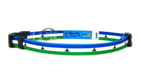 Cat Collar with Lesotho Flag | Great For National Holidays, Festivals, Parades, Sporting Events, Pride Events