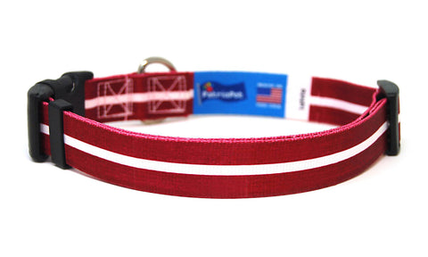 Latvia Dog Collar | Quick Release or Martingale Style | Made in NJ, USA