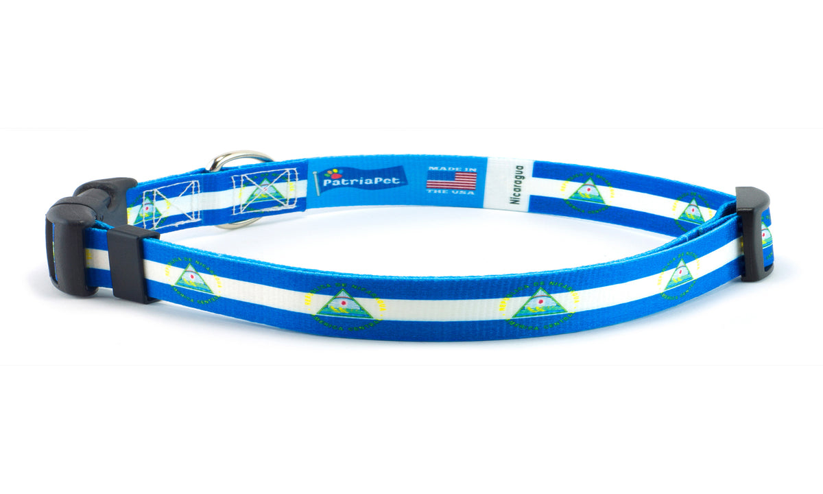 Cat Collar with Nicaragua Flag | Great For National Holidays, Festivals, Parades, Sporting Events, Pride Events
