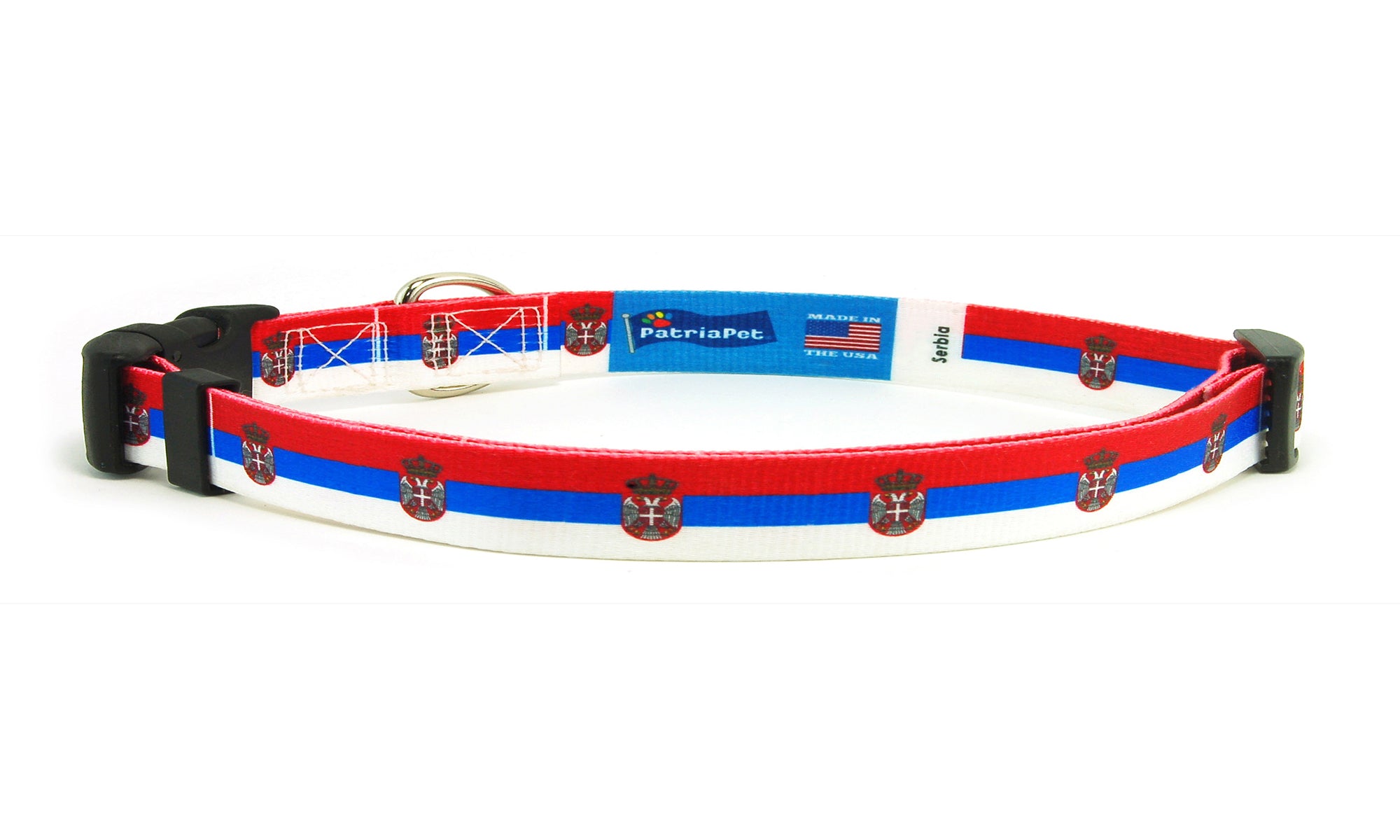 Cat Collar with Serbia Flag | Great For National Holidays, Festivals, Parades, Sporting Events, Pride Events