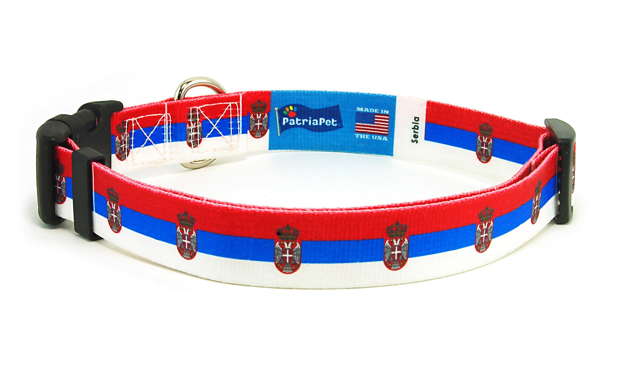 Serbia Dog Collar | Quick Release or Martingale Style | Made in NJ, USA