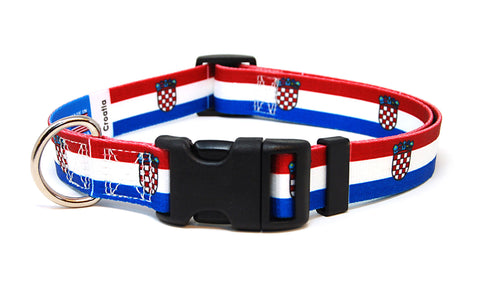 Croatia Dog Collar | Quick Release or Martingale Style | Made in NJ, USA