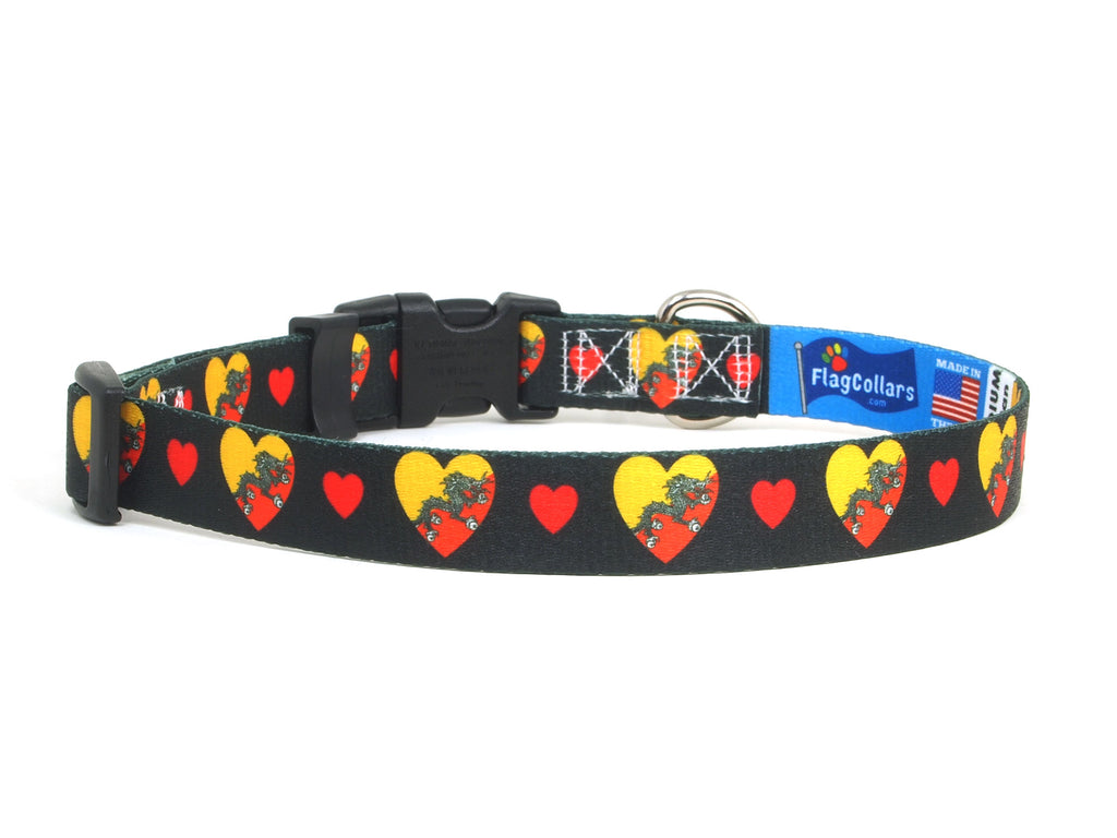 Bhutan Dog Collar with Hearts | I Love Bhutan
