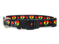 Dog Collar with Bolivia Hearts Pattern in black