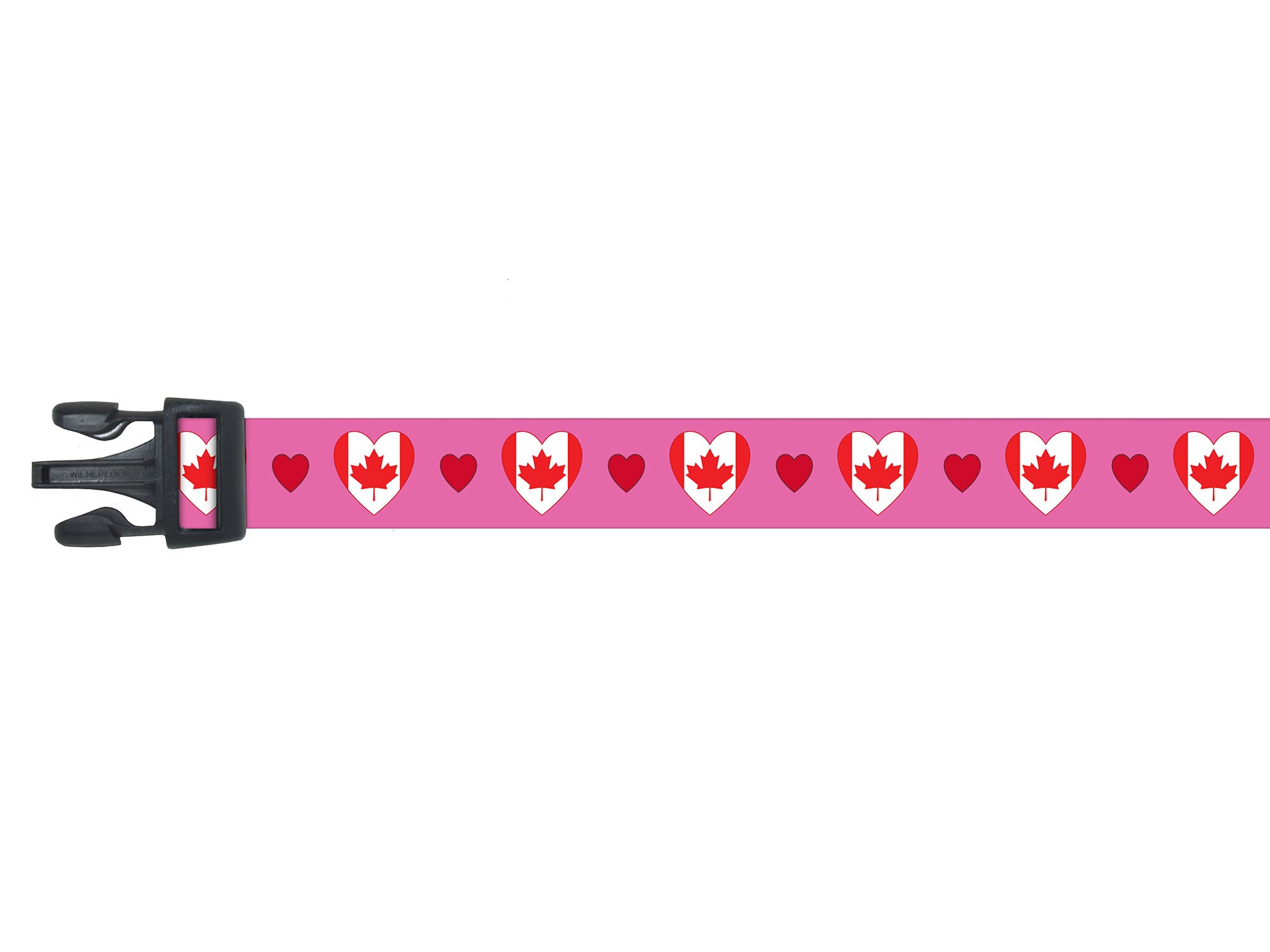Canada Dog Collar with Hearts | I Love Canada