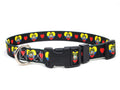 Dog Collar with Ecuador Hearts Pattern in black