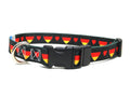 dog collar with german flag and hearts