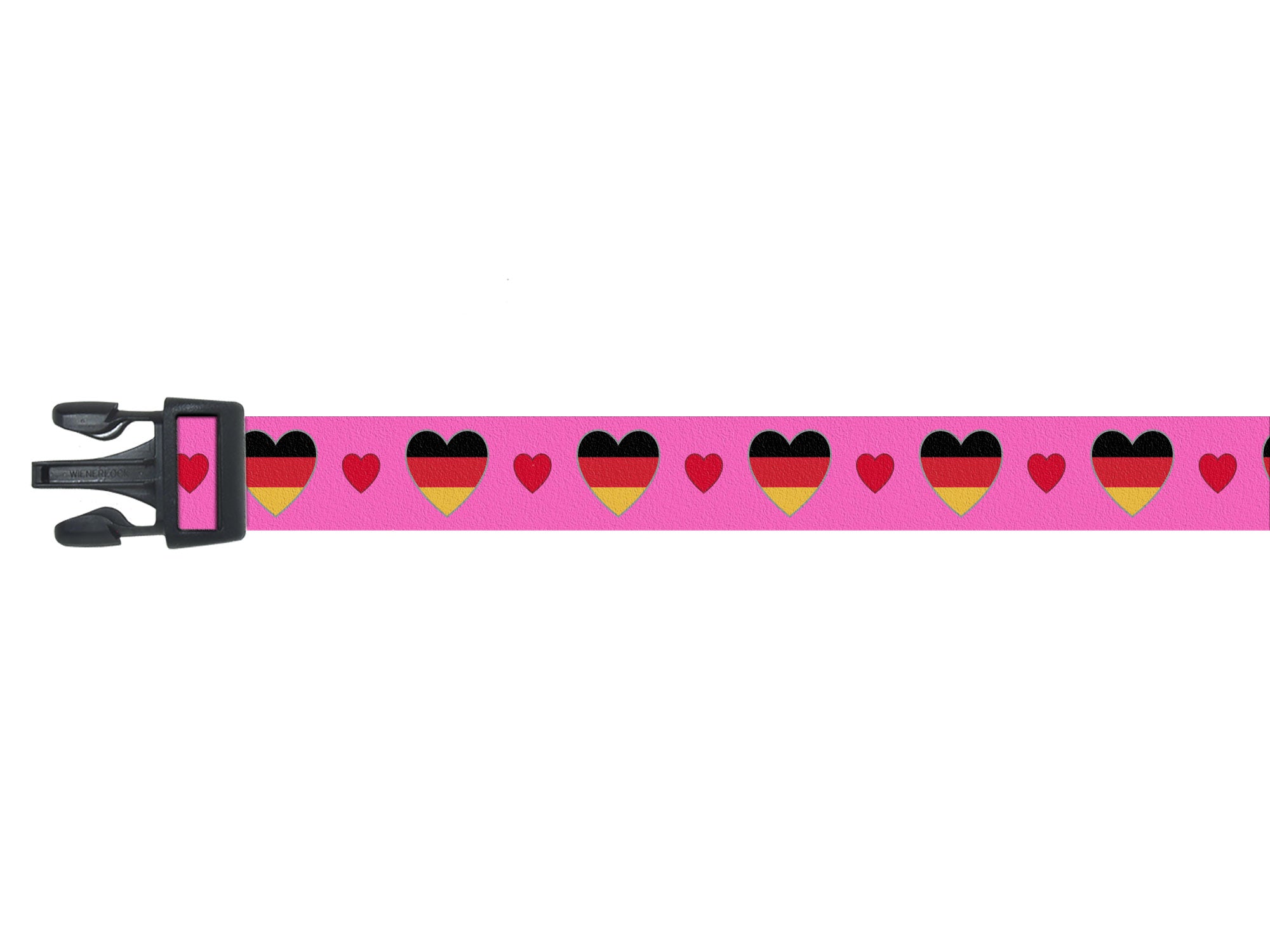 dog collar with german flag and hearts