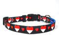 Dog Collar with Indonesia Hearts Pattern | I Love Indonesia
