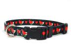 Dog Collar with Jordan Hearts Pattern in black